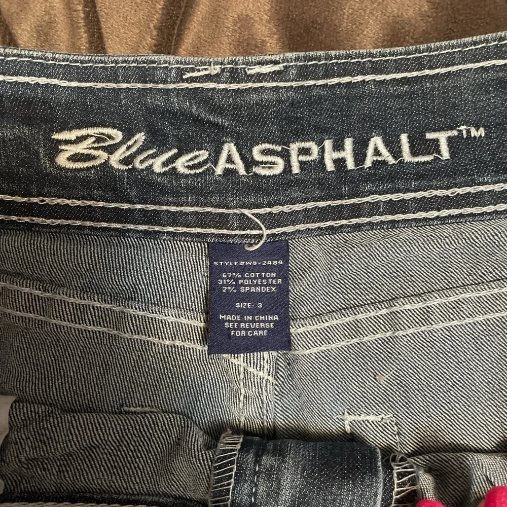 Distressed Denim Blue Shorts
